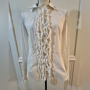 EUC Juicy Couture Long Sleeve Ruffle Blouse Sz 10